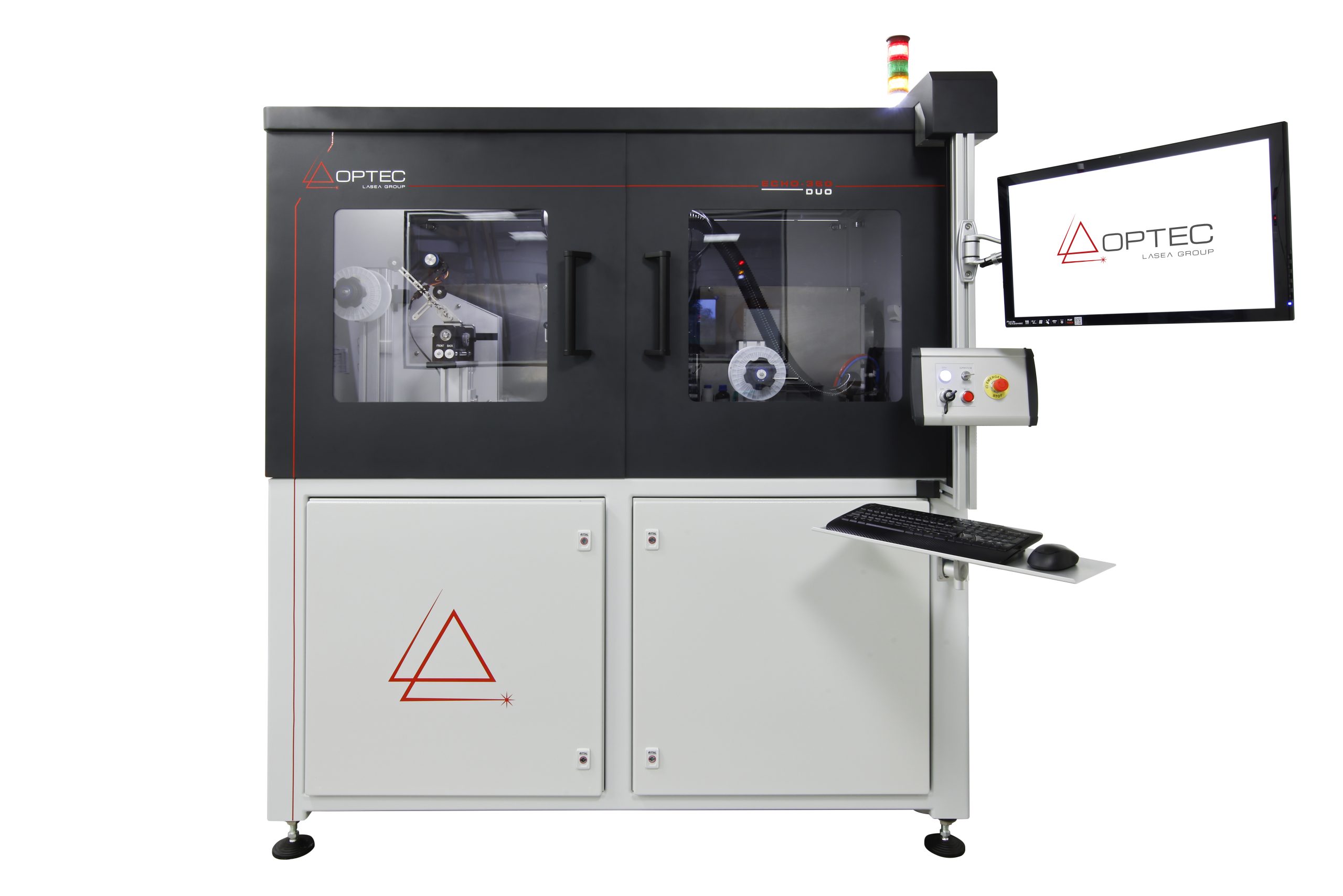 Optec ECHO 360: fine-wire, UV laser stripper